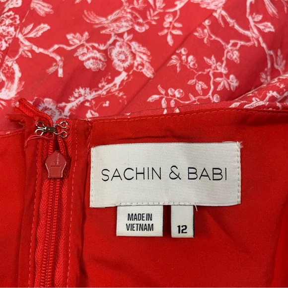 Sachin & Babi 12 Floral Bird Print Ruffles Anthropologie Feminine - Picture 14 of 16
